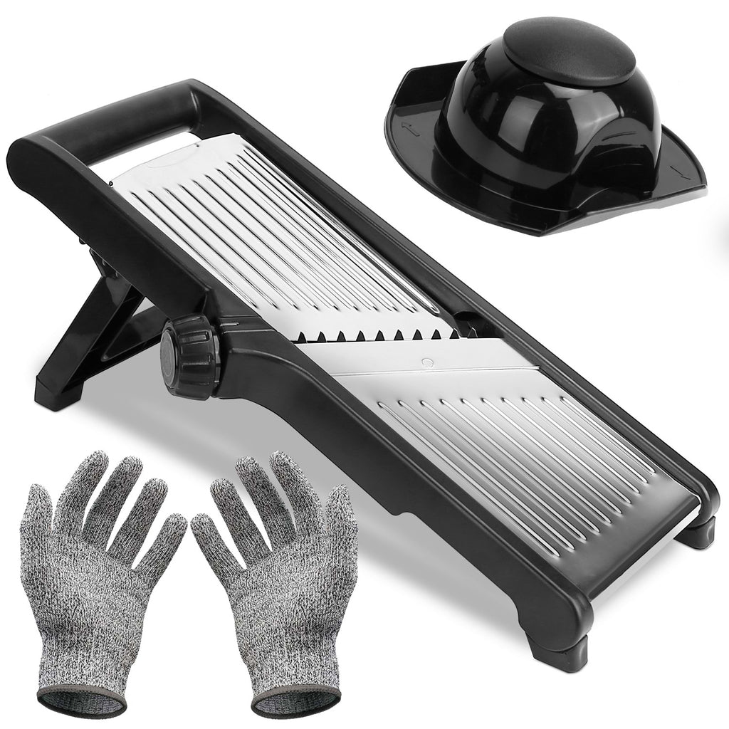 Mandoline Food Slicer with 5 Adjustable Blades - Stainless Steel Vegetable & Fruit Chopper