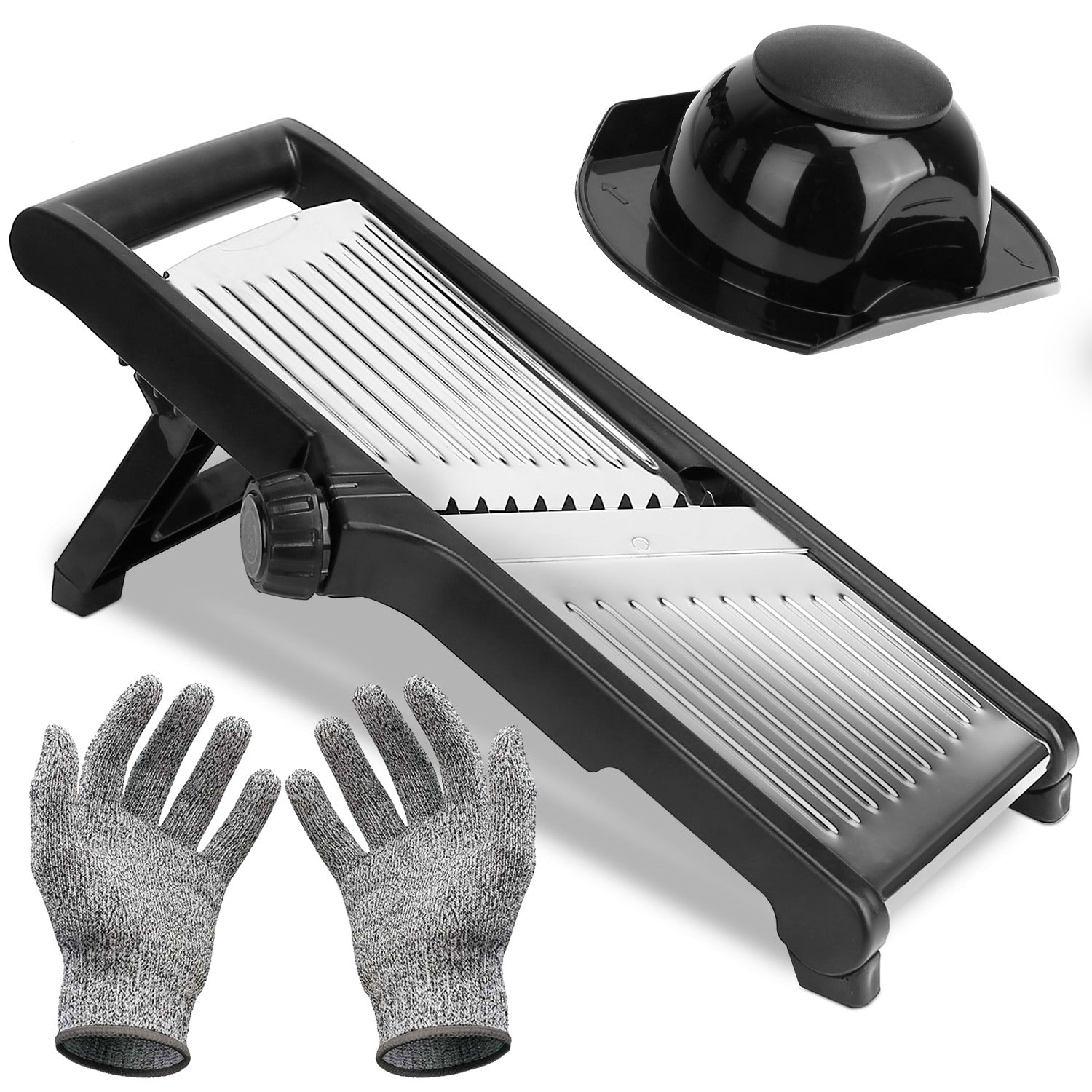 Mandoline Food Slicer with 5 Adjustable Blades - Stainless Steel Vegetable & Fruit Chopper