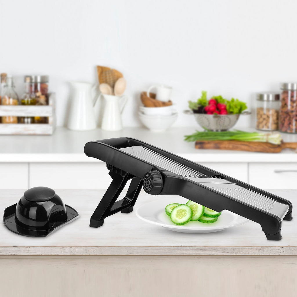 Mandoline Food Slicer with 5 Adjustable Blades - Stainless Steel Vegetable & Fruit Chopper